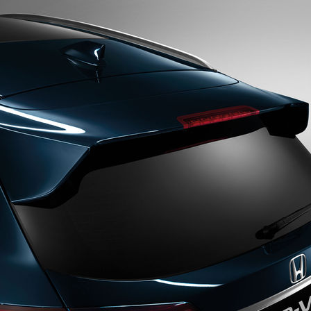 Side view of Honda HR-V tailgate spoiler.